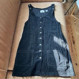 Vintage Black and Gold Buttoned Mini Sundress